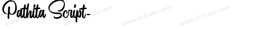 Pathita Script字体转换